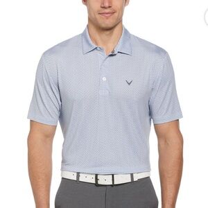 Callaway Men's Gray Patterned Polo Shirt